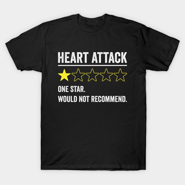 Heart Attack Would Not Recommend Funny Heart Surgery T-Shirt by Visual Vibes